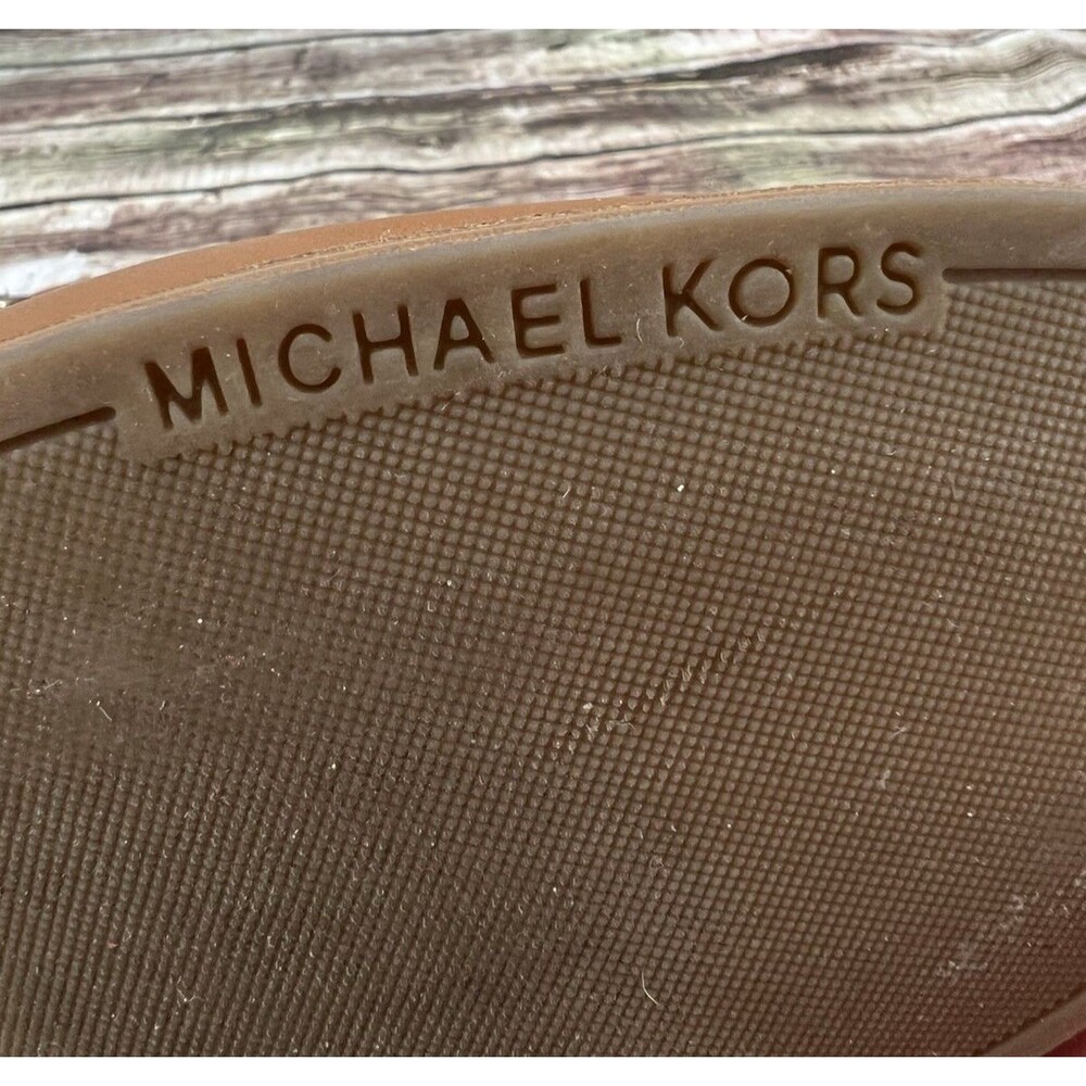 MICHAEL KORS Women's Rory Signature Ankle Side-Zip Flat Brown Booties, Size 8.5 - Picture 10 of 11